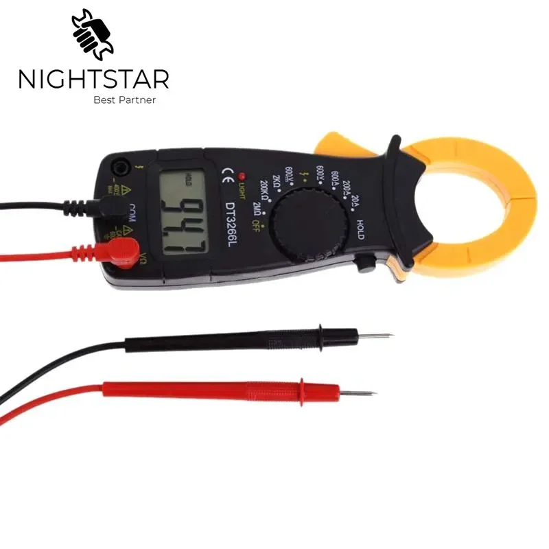 Digital Amper Clamp Meter Multimeter Current Clamp Pincers Voltmeter Ammeter AC DC Ohm Current Voltage Tester DT-3266L