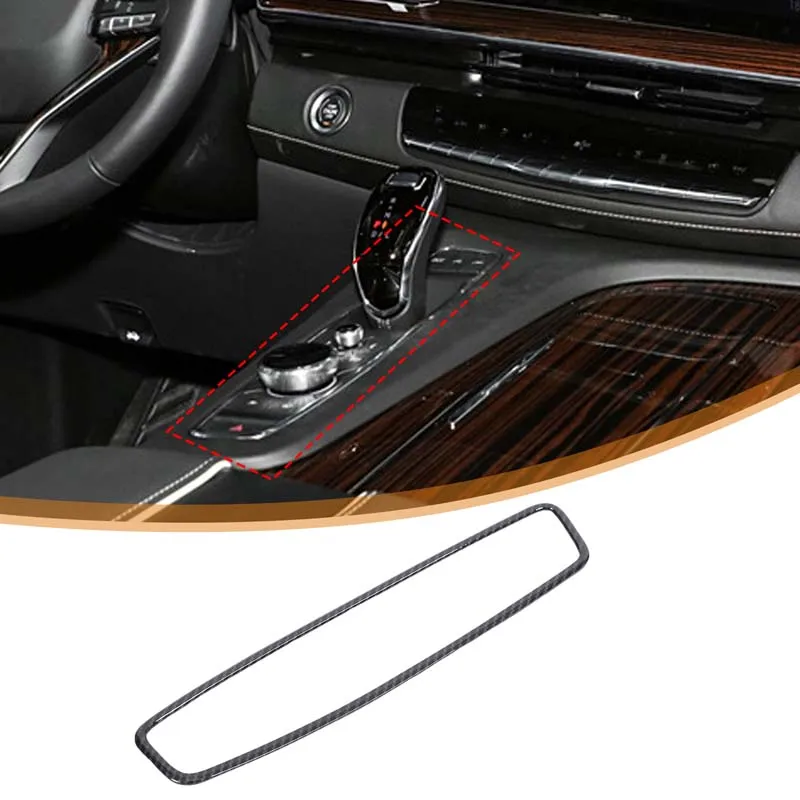 

For Cadillac Escalade 2021-2024 ABS Carbon Fiber Car Central Control Gear Panel Frame Cover Trim Interior Car Accessories