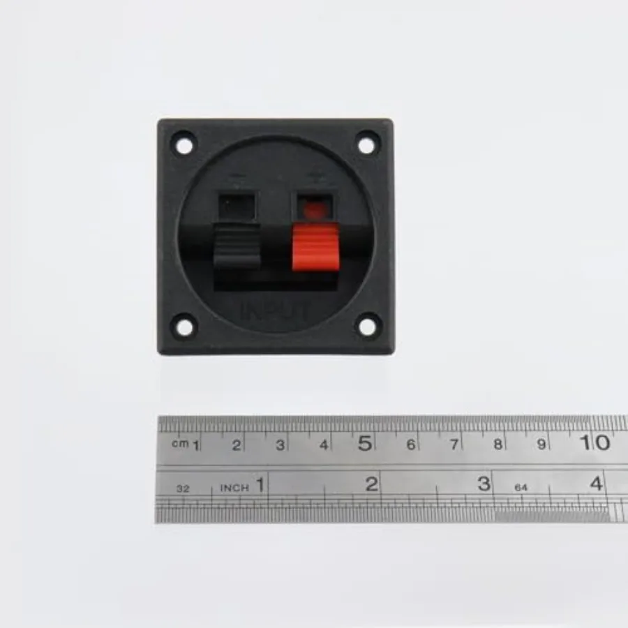2,24 x 2,24 Lautsprecherbox, Termil-Becher, 2 Positionen, Federclip, Lautsprecherschrank, Polklemmen, 10 Stück, 1,93 lh Durchmesser
