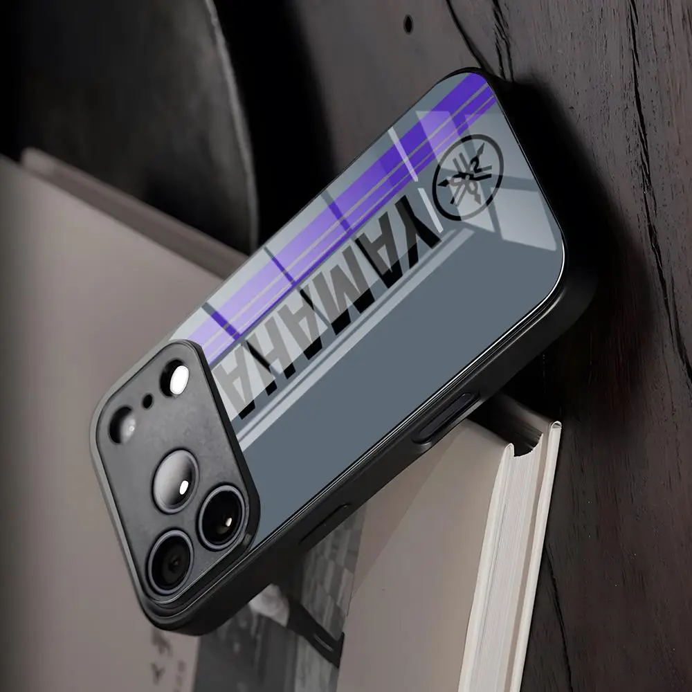 Etui na telefon motocyklowe Y-YamAha-S, szkło na iPhone 17 Air 16 15 17 14 Pro Miss Max 13 12 11 X XS XR Plus, na Samsung S 26 24 23 22 — zdjęcie produktu 5