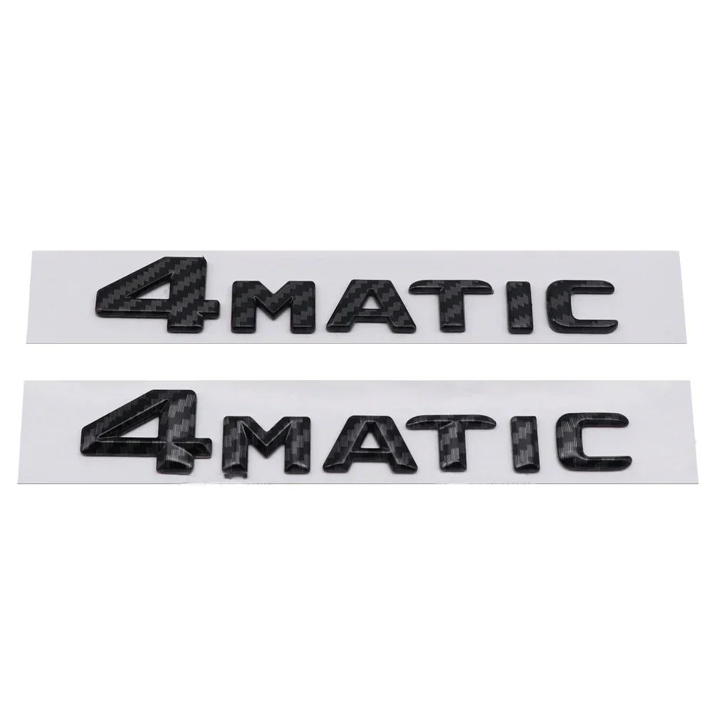 Carbon Fiber Car Side Emblem Rear Trunk Badge Sticker for Mercedes Benz 4MATIC W251 W203 W204 W205 W210 CLA GLE SLK C63 G500 G63