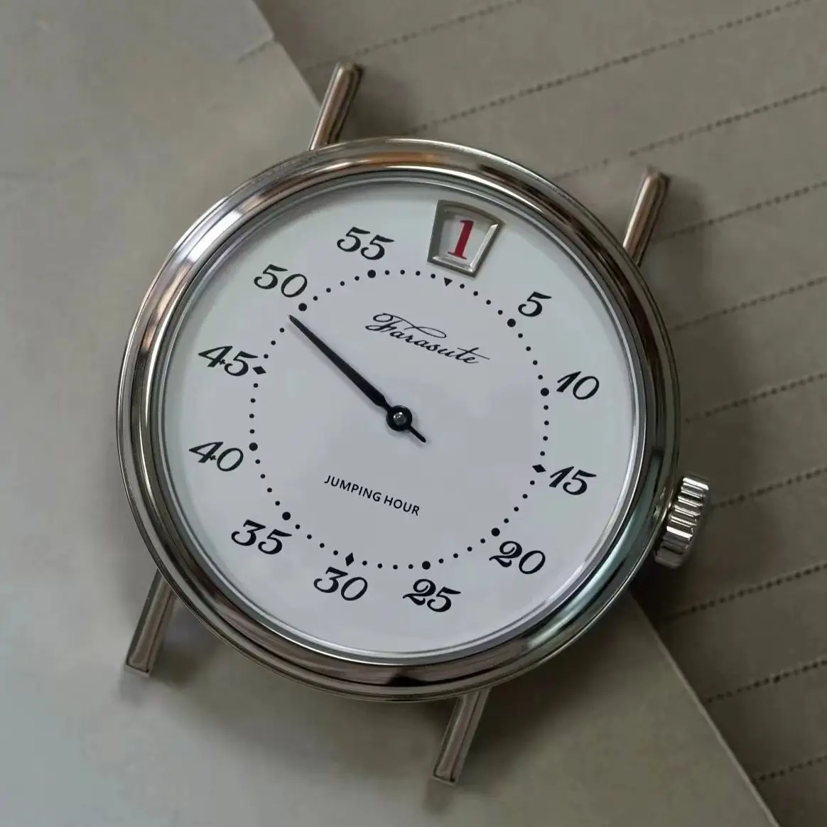 

Мужские автоматические часы FARASUTE 38 мм с функцией Jumping Hour, механические наручные часы с сапфировым стеклом, водонепроницаемость 5 бар, одна стрелка