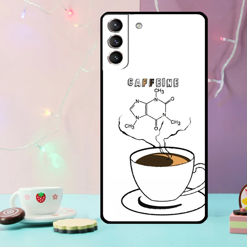 Science Chemistry Caffeine Case For Samsung Galaxy S23 Ultra S22 S24 Plus Note 10 20 S8 S9 S10 S21 FE S20 FE Cover