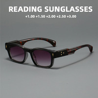 2025 New Fashion Men Square Reading Presbyopia Sun Glasses Anti UV Protection Eyeglasses Male Sunglasses +1.0+1.5+2.0+2.5+3.0
