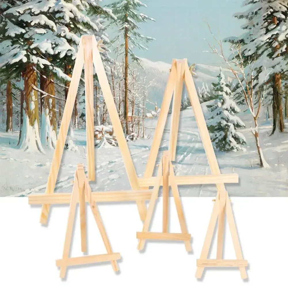 Holder Painting & Sketch Wood Mini Easel Small Foldable Triangle Display Stand Portable Desk Stand Tripod Art Supplies