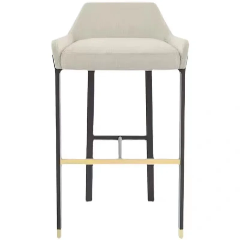 Bar chair Light luxury household high stool Front desk cashier back chair Modern simple wrought iron bar chair