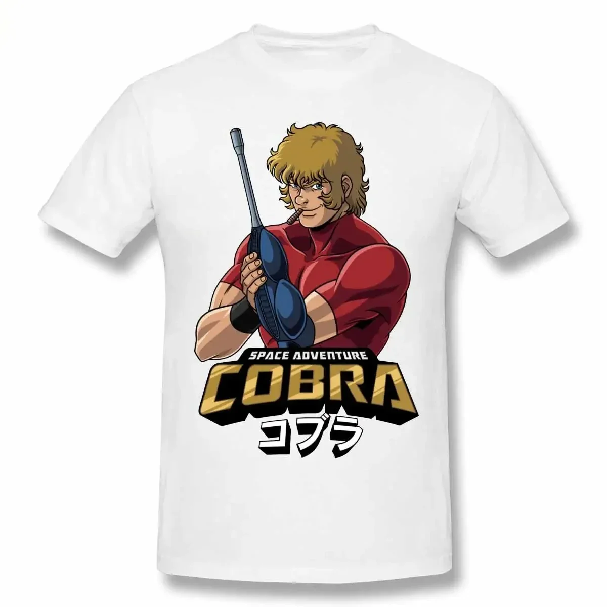 

2025 New Cobra Space Adventure Retro Vintage Manga T Shirt Oversized Cotton Crewneck Custom Short Sleeve T-shirt