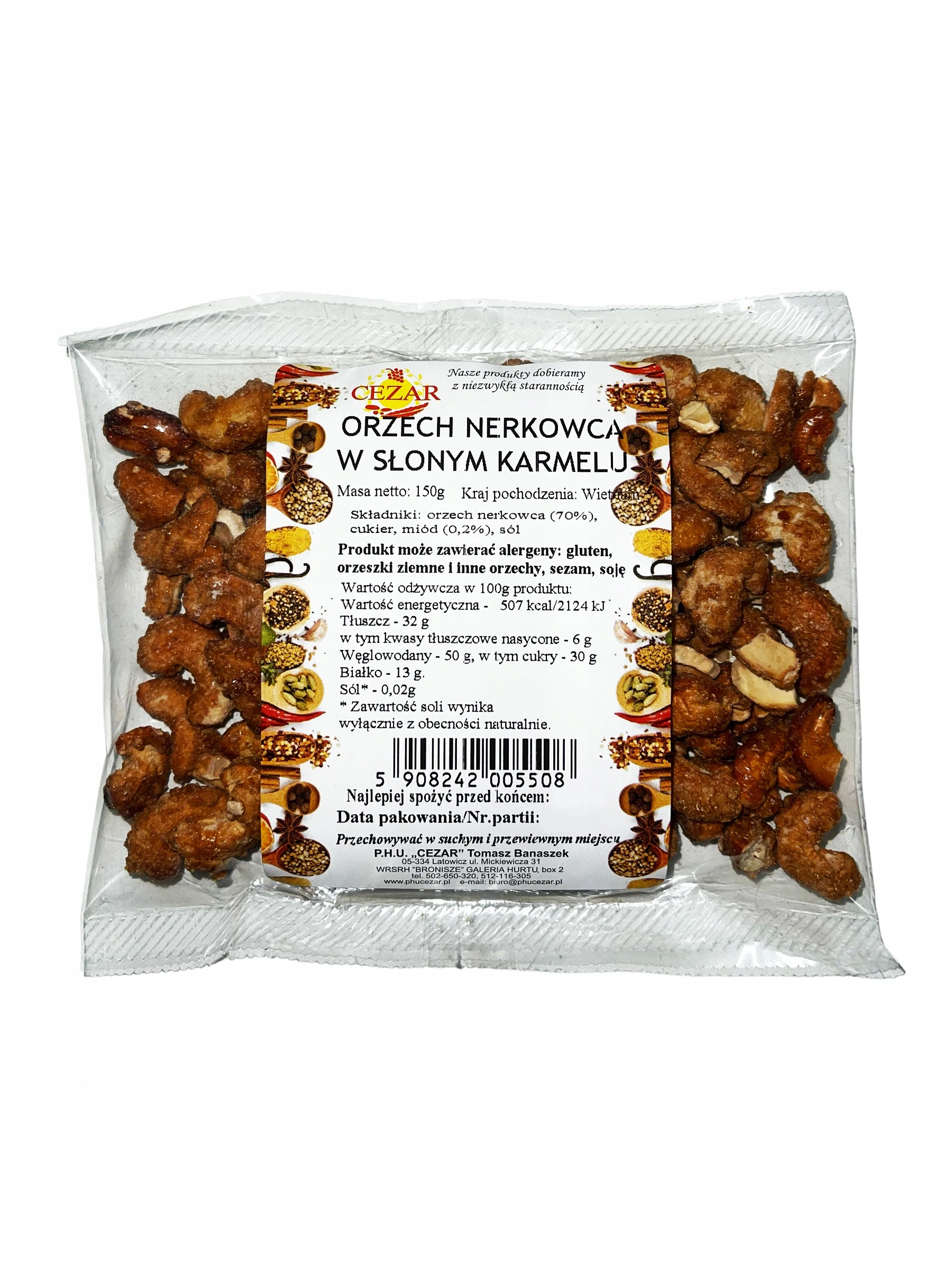 Orzechy Nerkowca w karmelu 150g