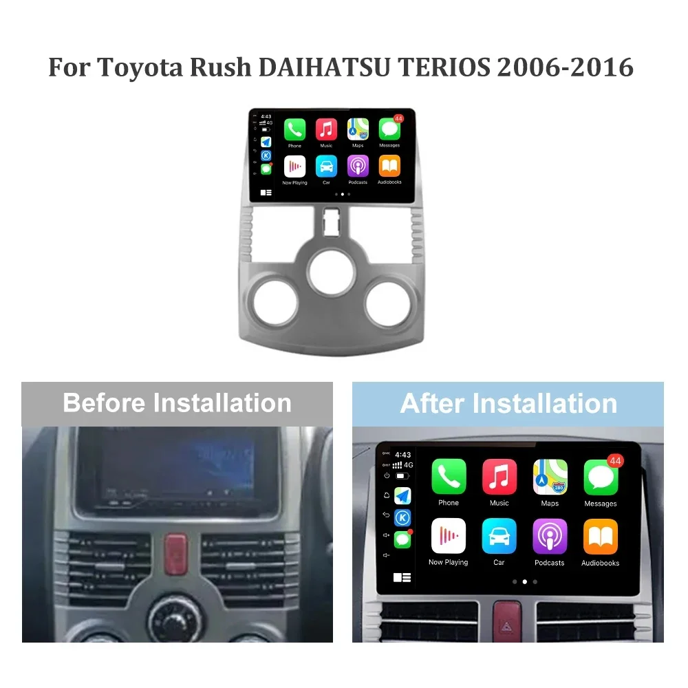 For Toyota  Rush DAIHATSU TERIOS 2006-2016 Android 13 Car Multimedia Stereo Navigation GPS Auto Carplay 2 Din Screen Radio