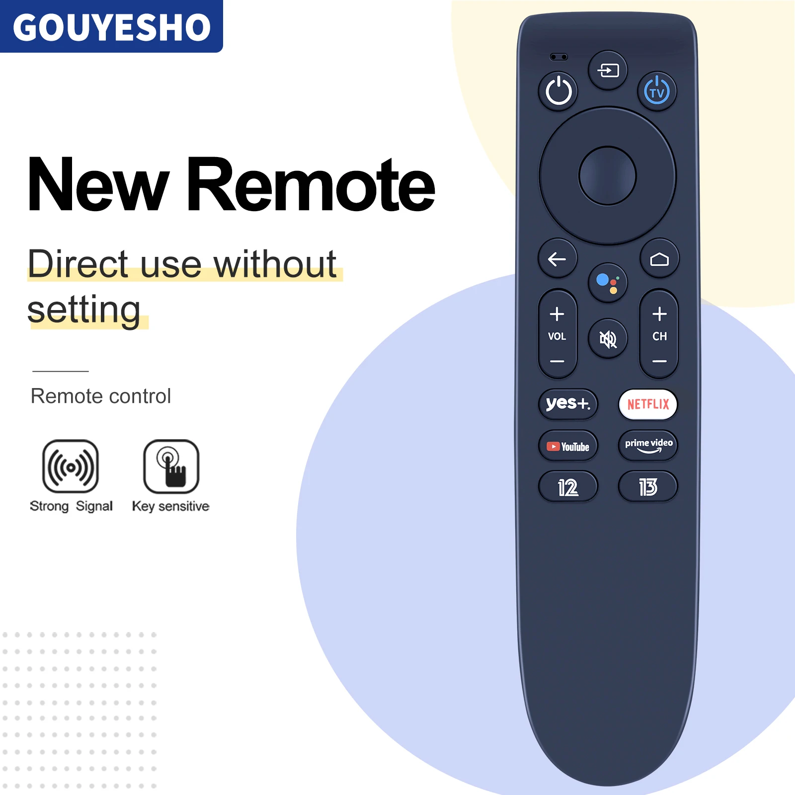 New Replacement Remote Control For yes. yes+ Android TV