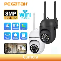 PEGATAN 8MP WiFi Camera Home PTZ IP Camera Color Night Audio Wireless Surveillance Camera Auto Tracking Security CCTV Camera