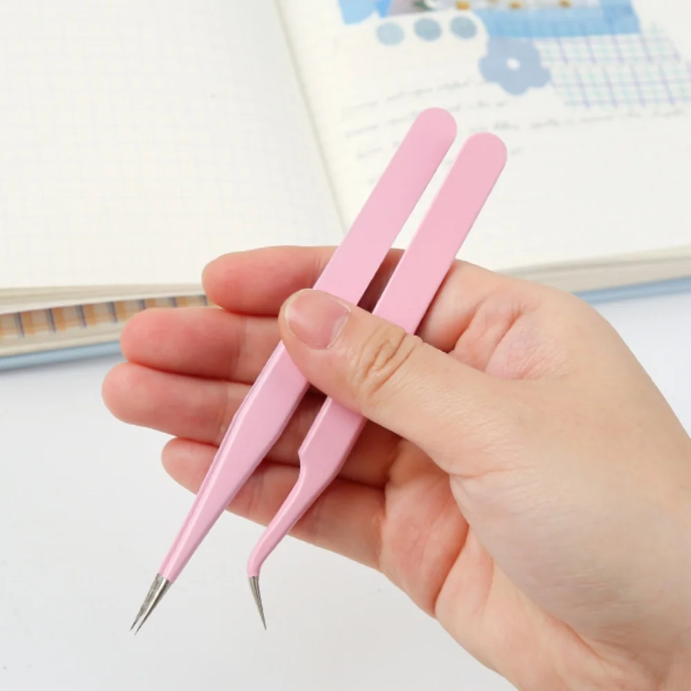 Stainless Steel Tweezer Macaroon Color Clip For Diy Decroative Journal Diary Scrapbook Sticker Tool Back To School Student Suppl