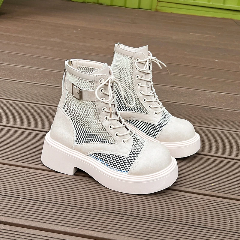 2026 Sommer Neue Atmungsaktive Mesh-Kühlstiefel Damen Casual Vielseitige Sandalen