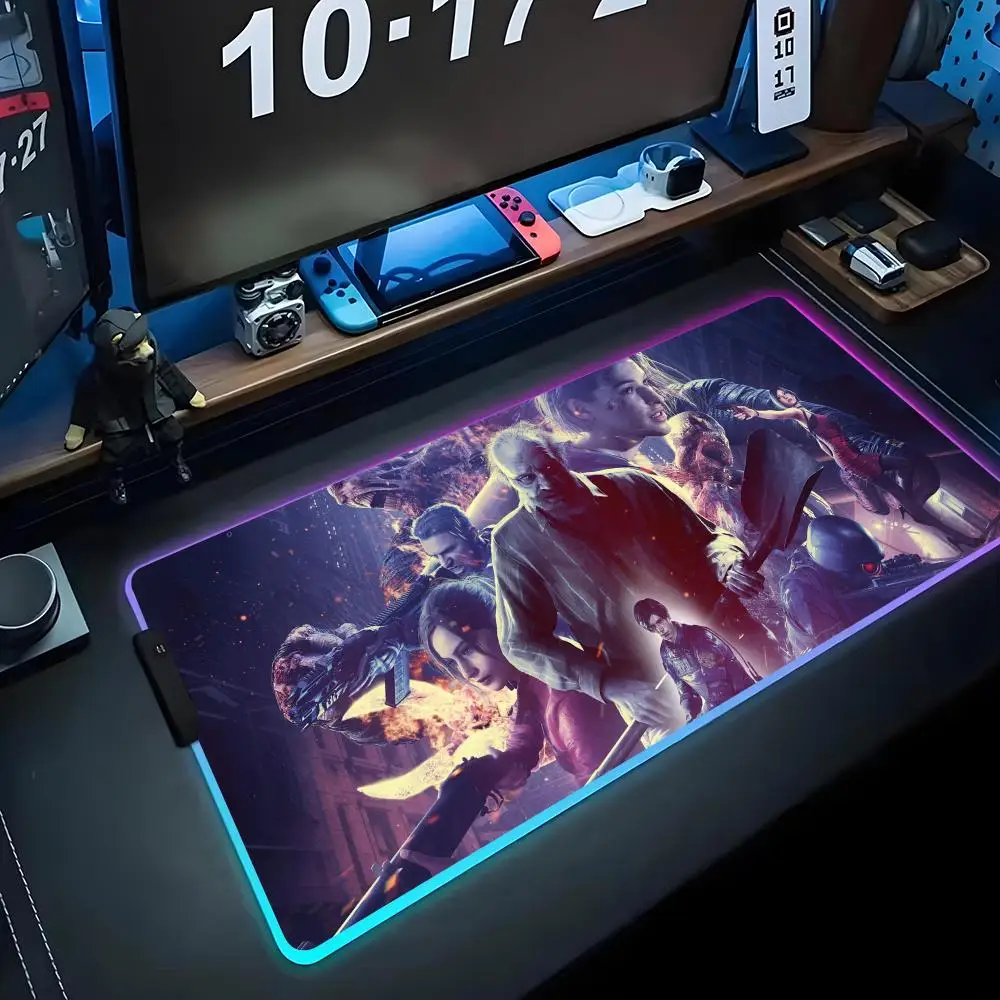 

Обои residents evils Коврик для мыши RGB Игровой коврик для мыши Большой светодиодный коврик для ПК Настольный коврик Светящийся коврик для мыши Большие коврики для клавиатуры Настольный коврик