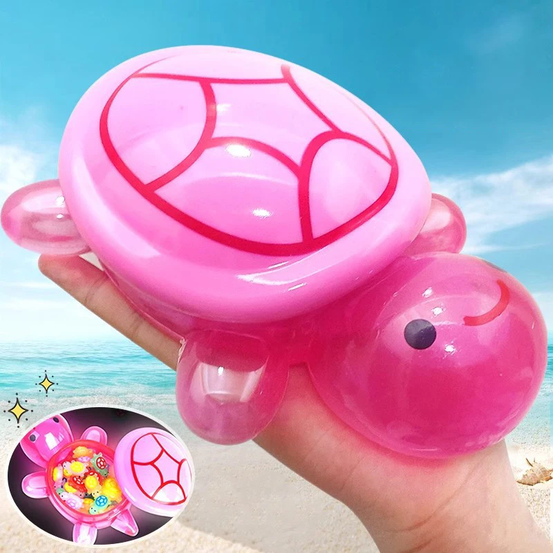 Caja de almacenamiento de tortuga luminosa de dibujos animados, decoración del hogar, artesanías de resina, caja de almacenamiento de tortuga pequeña brillante, adornos, 1 unidad