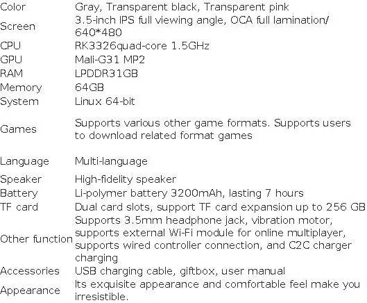 BATLEXP G350 Handheld Game Console 3.5'' IPS Screen Linux System Dual Joystick Vibration Motor Retro Portable Video Console Gift