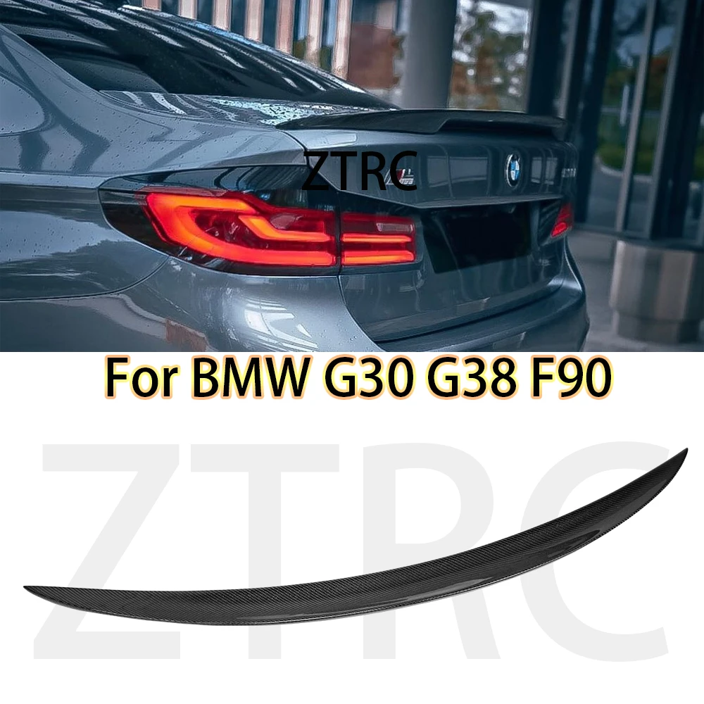 

Car Spoiler For BMW 5 Series G30 G38/F90 M5 P Style Real carbon fiber material Rear Spoiler Trunk wing 2016-2024