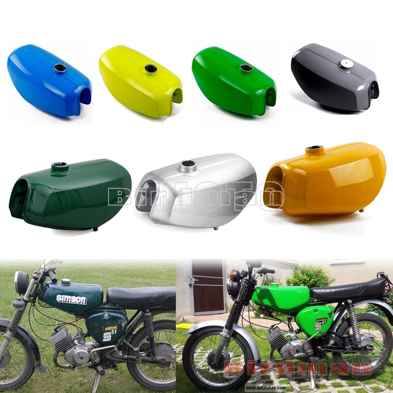 7 Colors Green/Silver/Yellow/Blue/Light Green/Light Yellow/Gray Oil Tank Gas Tank Fuel Tanks Oil Tank For Simson S50 S51 S70