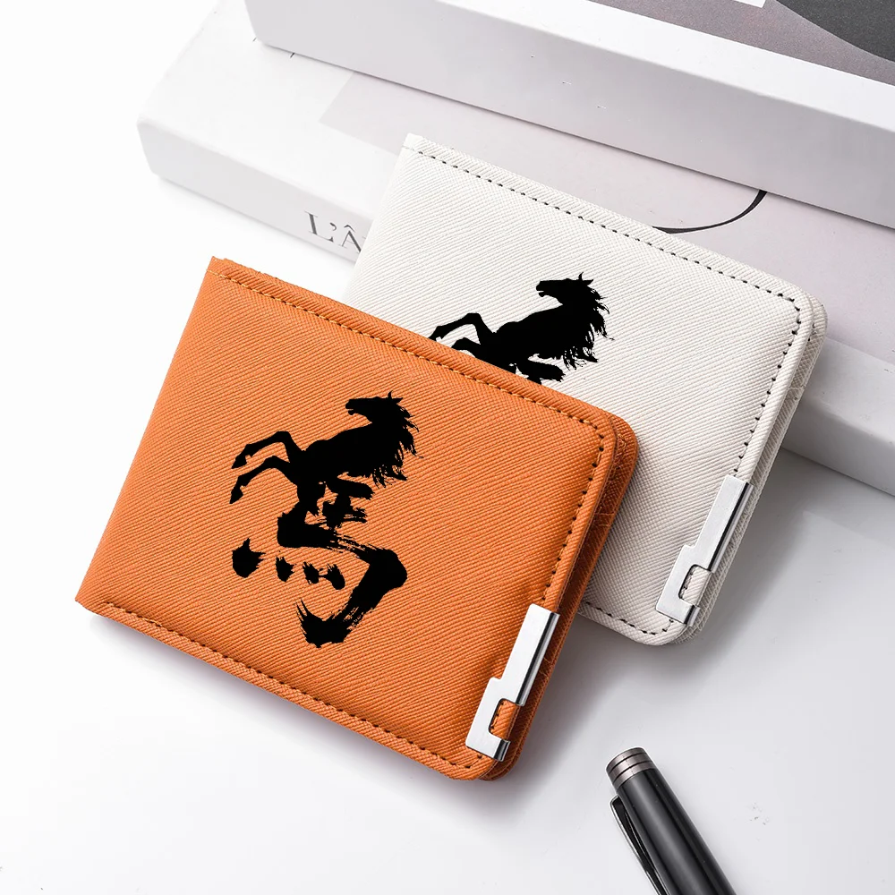 กระเป๋าสตางค์ผ้าแคนวาสแบบพับสองชั้นสำหรับผู้ชาย กระเป๋าใส่บัตรเครดิตอเนกประสงค์ลายการ์ตูน กระเป๋าสตางค์แบบสั้น กระเป๋าจัดระเบียบขนาดกะทัดรัดสำหรับผู้ชาย