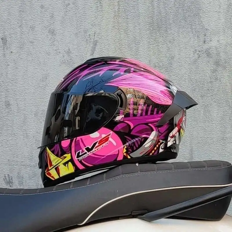 four seasons Motorcycle Helmet  four seasons LVS  Professional racing dual lens safety helmet motorcycle full face protector,