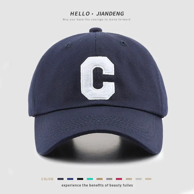 

Hat Men's Spring/Summer New Peaked Cap Women's Ins Fashion Brand Letter C Autumn Sun Protection Baseball Cap Korean Style