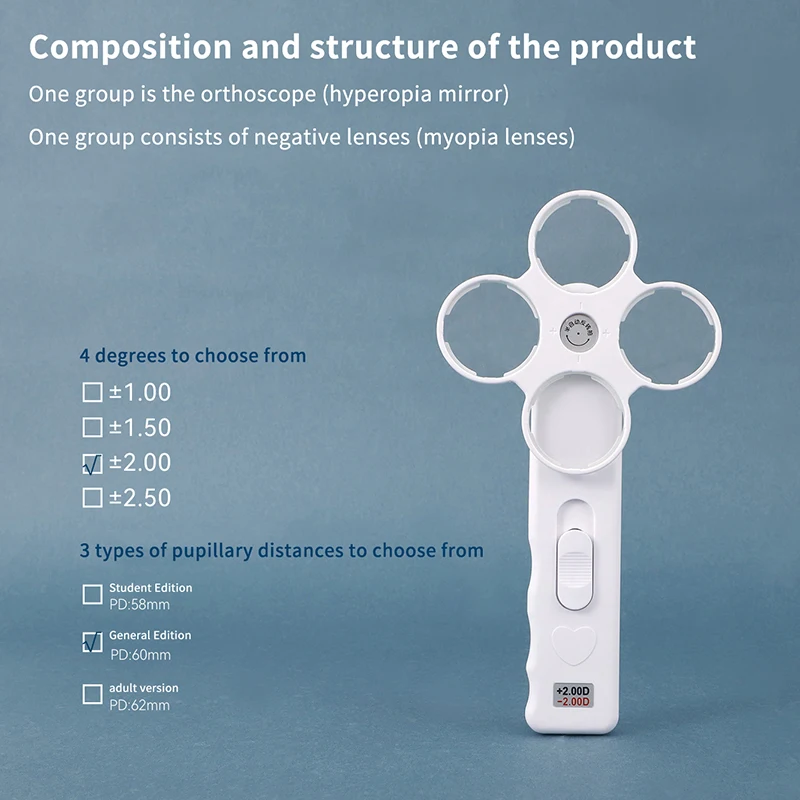 Semi-Automatic 4 Lens Plastic Optical Flipper Ophthalmic Holder Occluder Optometry Equipment For Eye Training【Homeclub】