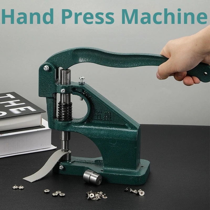 Manual Hand Press Machine Heavy Duty Snap Button Eyelet Rivet Setting Tool Multifunctional Clothing Leathercraft DIY Tool