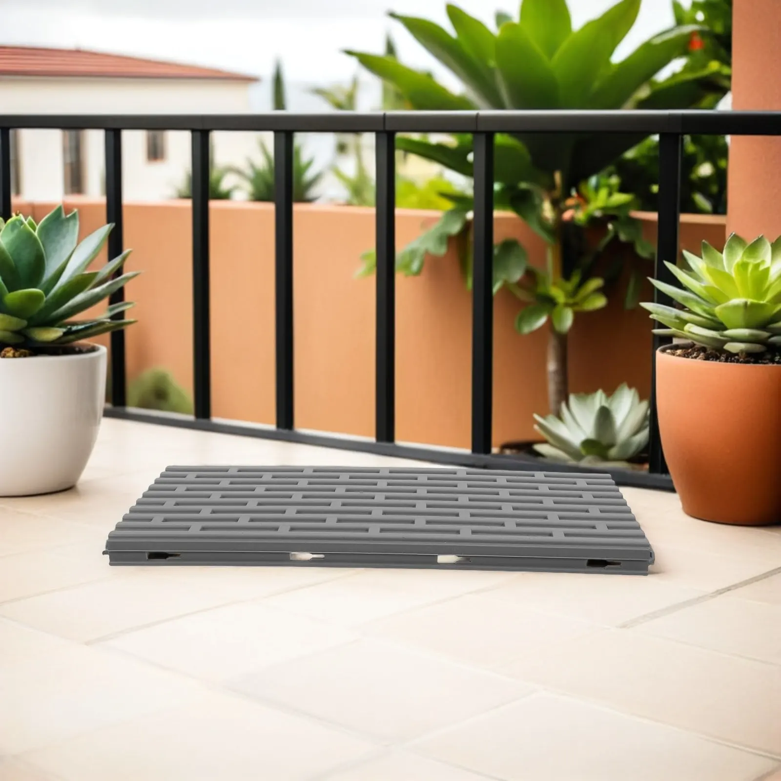 2Pcs Garden Planter Box Side Panels Replacement Grey Brick Pattern Easy Assembly Modular Outdoor Indoor Window Box Accessories