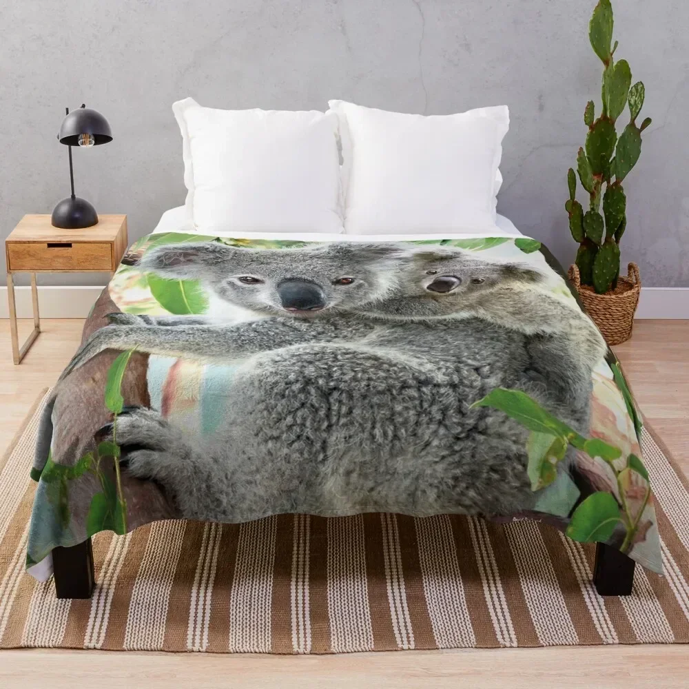 Koala Cuddles Throw Blanket Decorative Sofas Blankets For Sofas Blankets