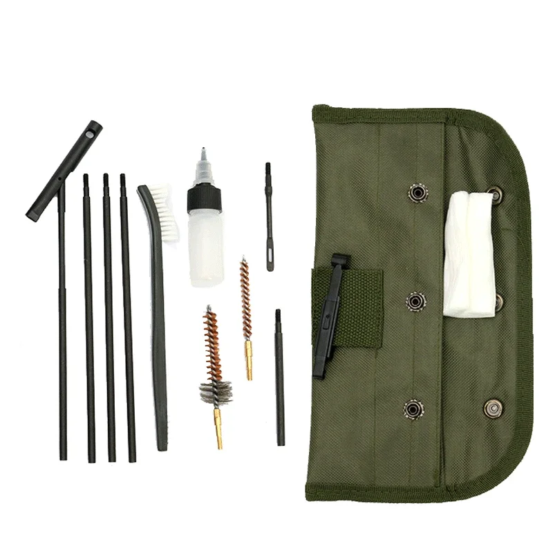 

10 Piece Tactical M16 M4 Cleaning Kit Rod Nylon Brush Rifle Brushes Set Airsoft Pistol Cleanner for 223 22LR Hunting Outdoor