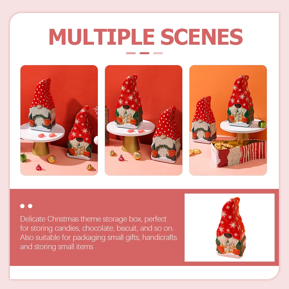 

Festive Christmas Candy Box Set of 3 Tinplate Storage Containers for Cookies Chocolates Small Gifts Holiday Tin Boxes Unique