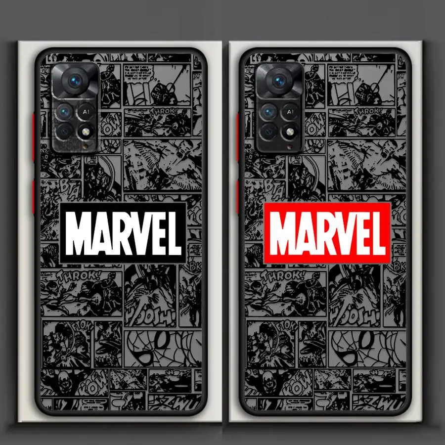 

Чехол из ТПУ с логотипом Marvel для Xiaomi Redmi Note 9S 10S 12S 11S 10 Lite 11 12 13 14 Pro Plus