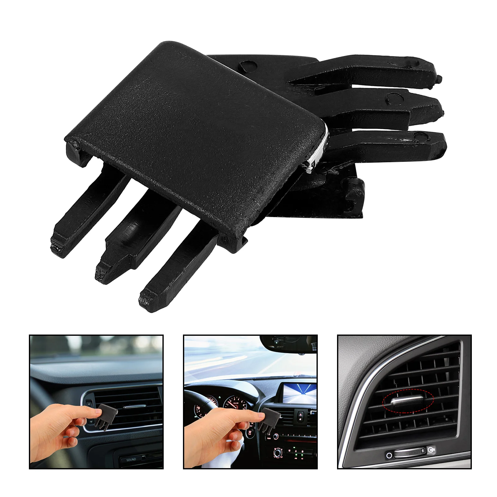 Etiqueta de 2 piezas para salida de aire de coche, lengüeta de ventilación, Clip, lengüeta, Clips, lengüetas, accesorio Interior, acondicionamiento automático de plástico