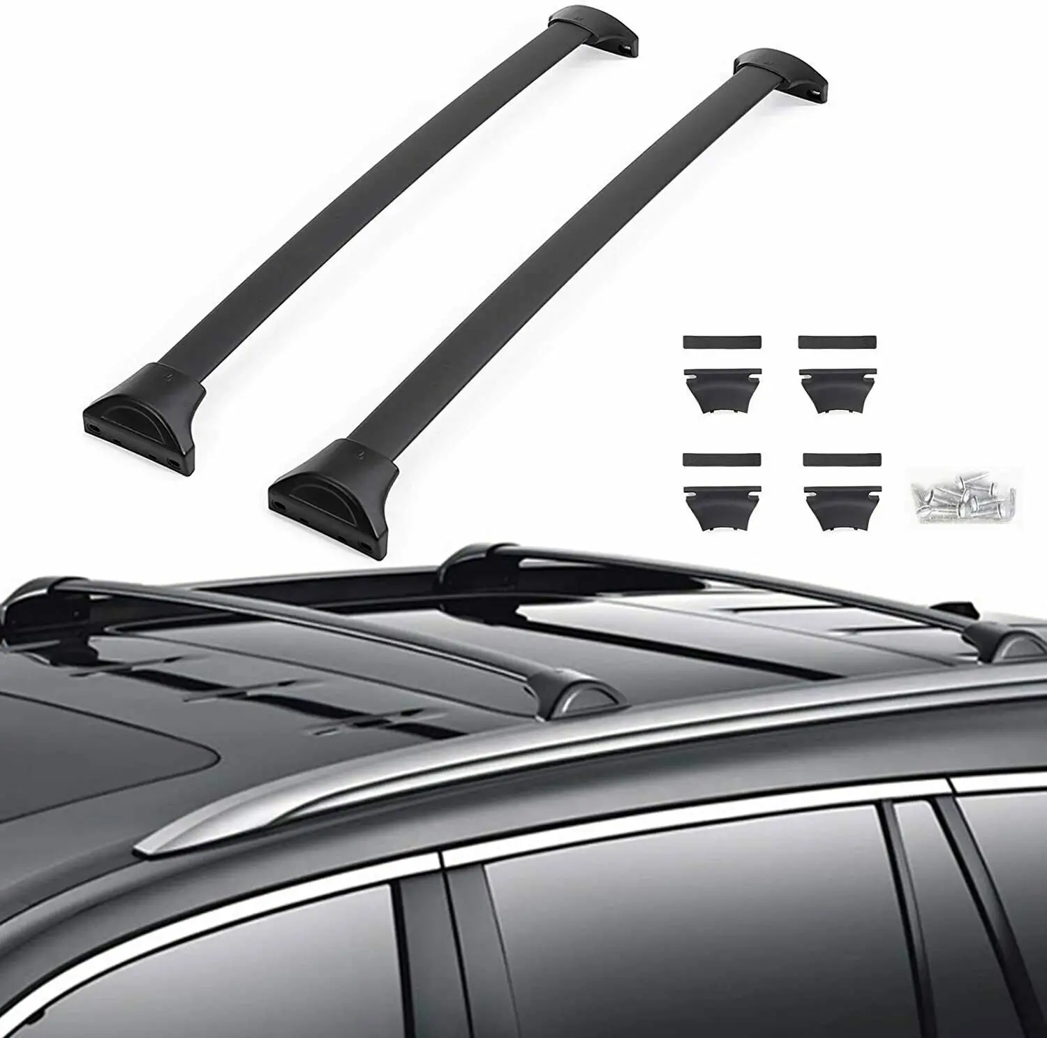 

2Pcs Aluminum Roof Rail Rack Crossbars Cross Bars Fits for 2016-2022 Honda Pilot