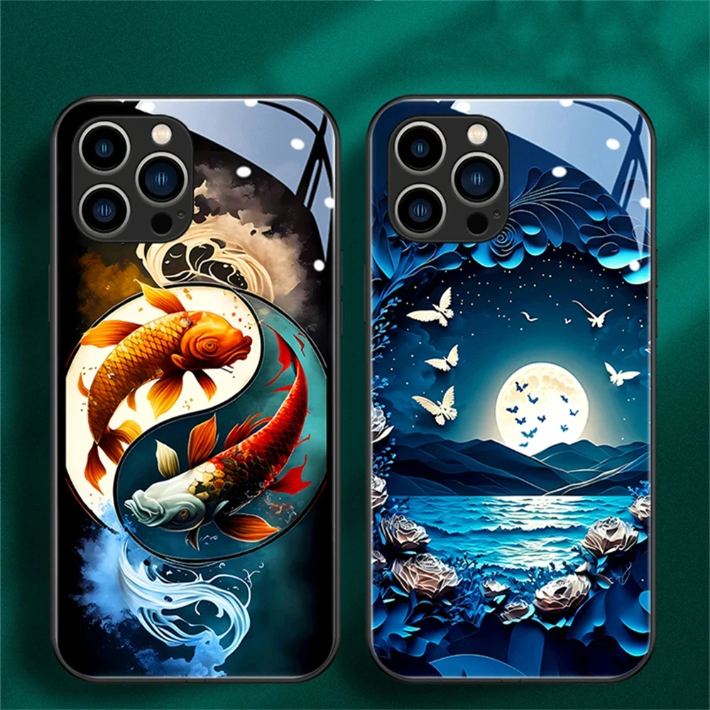 

2024 New Luxury Night Butterfly LED Light Glow Luminous Phone Case For XiaoMi 13 12 11 Pro Ultra RedMi K60 K50 Poco F3 F4 F5