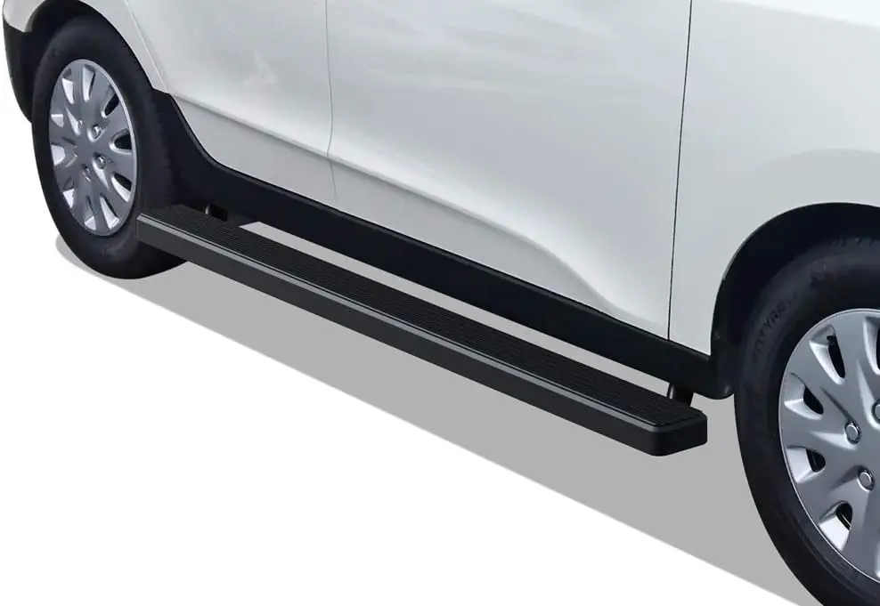 لوحات الجري (قضبان Nerf ذات الخطوات الجانبية) متوافقة مع Hyundai Tucson 2010-2014 (مطلي مسحوق أسود 4 بوصات)