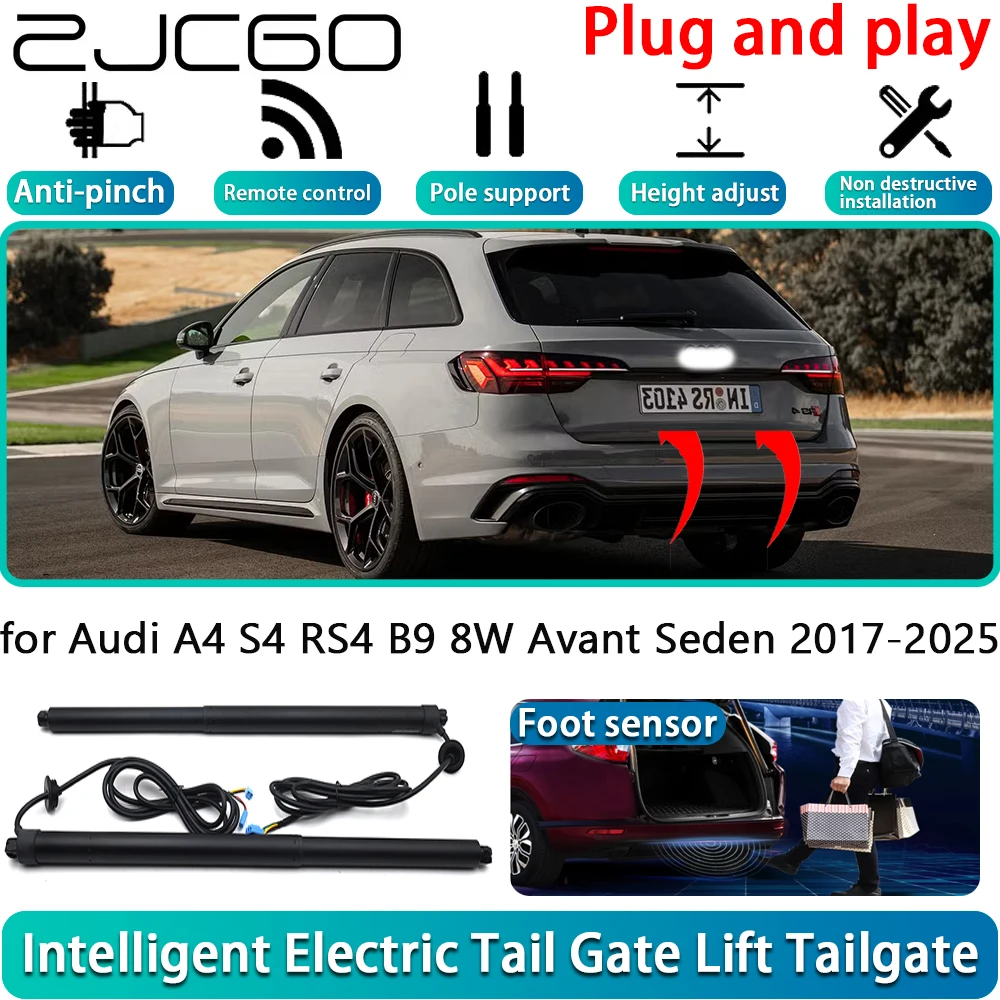 

ZJCGO for Audi A4 S4 RS4 B9 8W Avant Seden 2017-2025 Car OEM Electric Powered Tailgate Power Liftgate Automatic Tailgate System