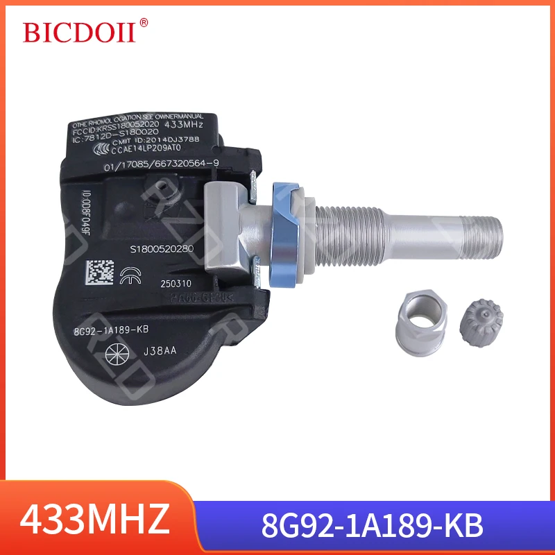 8G92-1A189-KB نظام مراقبة ضغط الإطارات لفورد جالاكسي (WA6) 1.6 1.8 2.0 S-MAX (CJ/WA6) 433MHz TPMS الاستشعار 8G921A189KB