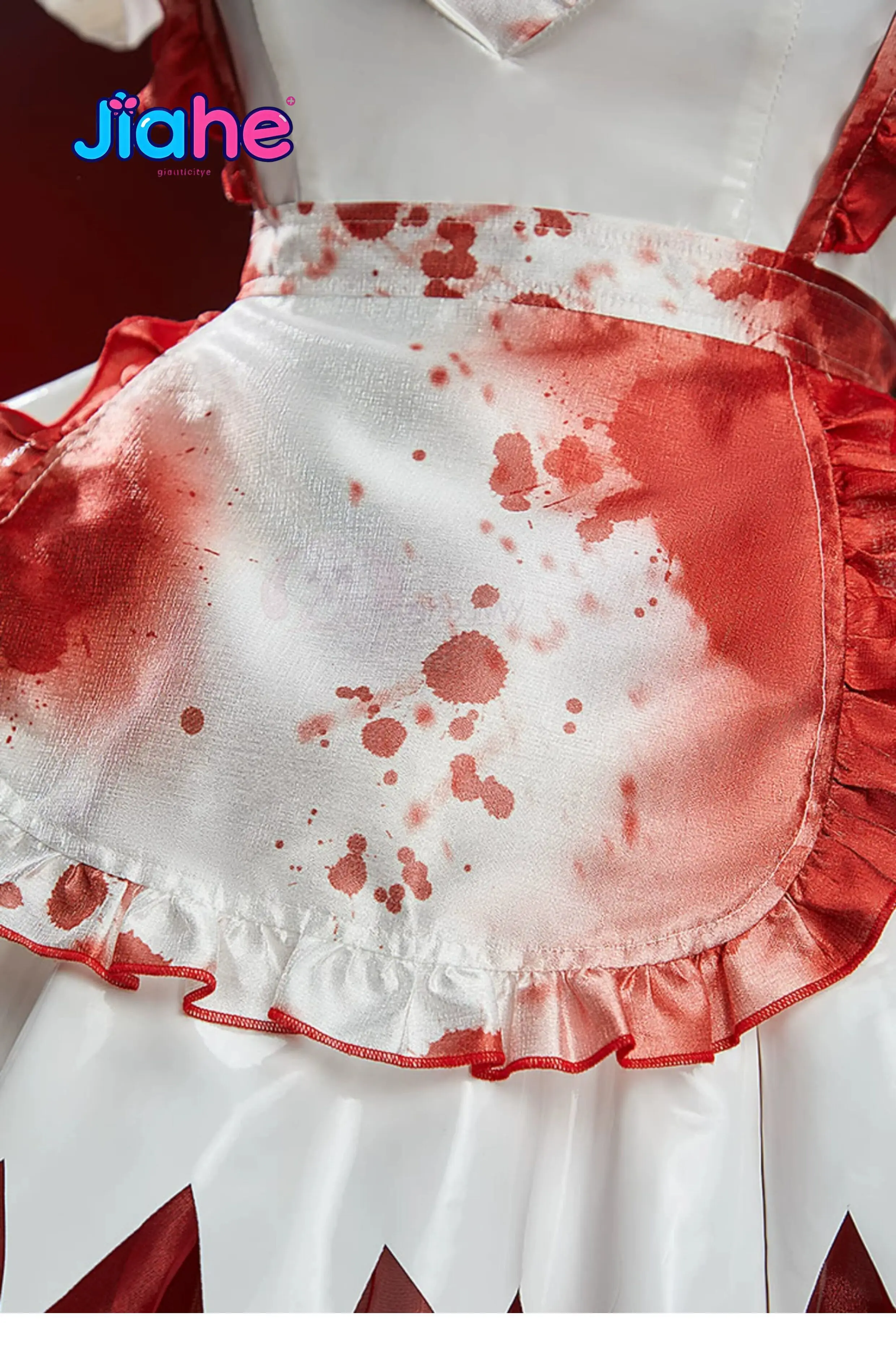 Bloody nurse Cosplay Costume White PU leather nurse Lolita dress socks props new Halloween carnival women's man uniform S-XL