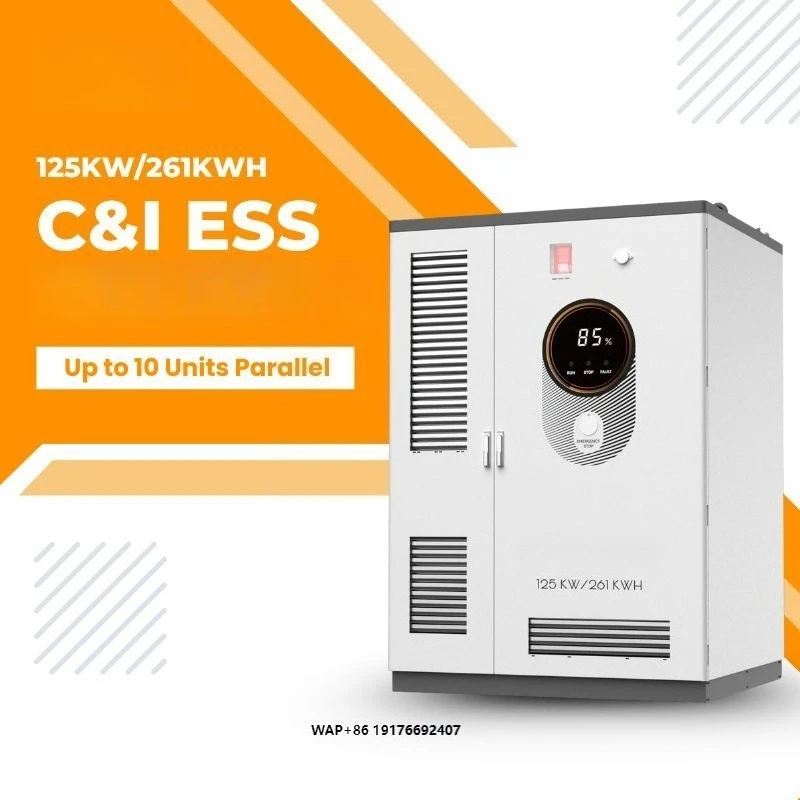 New Solar Energy Storage Battery Cabinet 125KW 261kWh Industrial Battery Bess Container System AC/DC Integrated Machine