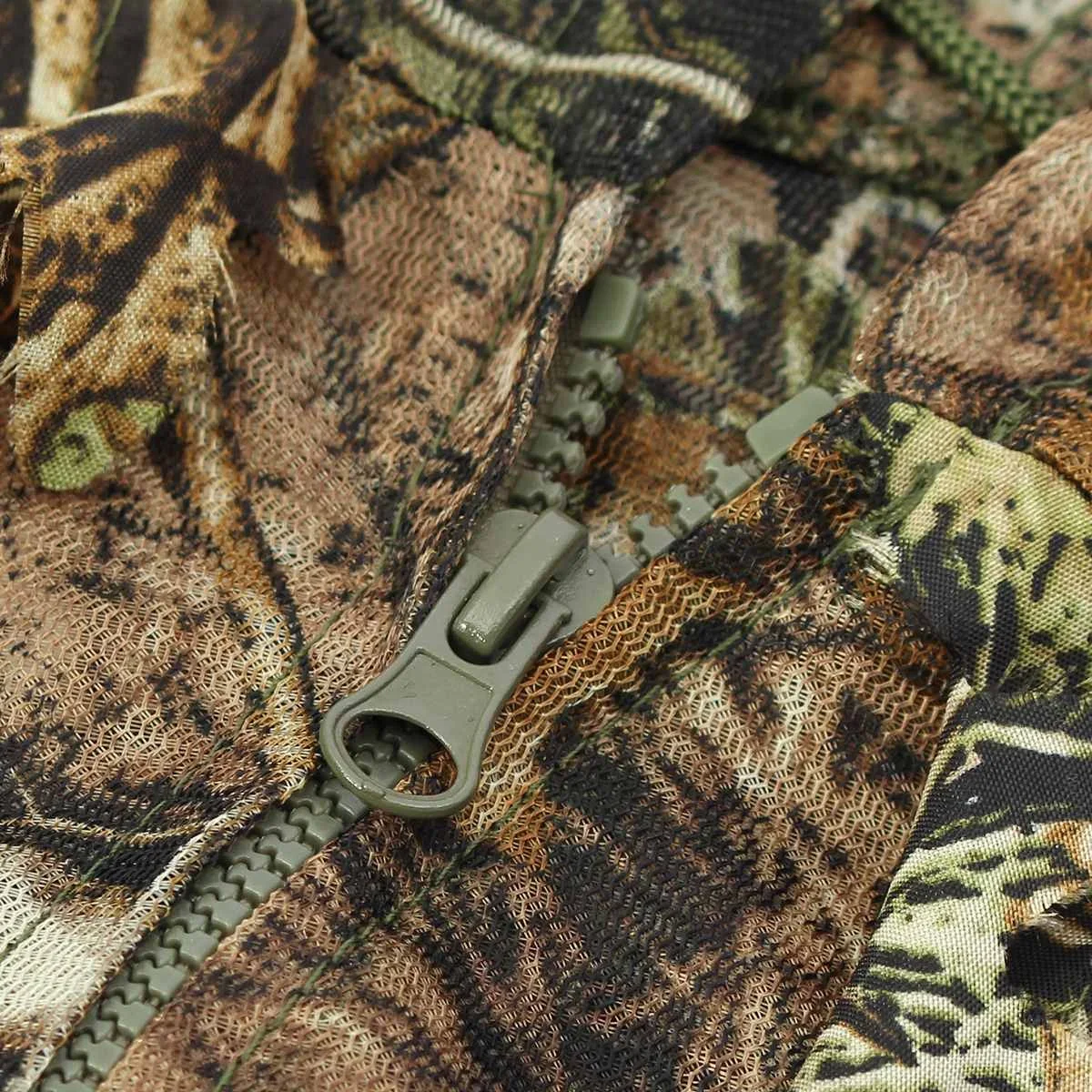 길리 세트 잎 카모 성인 경량 의류 정장, 정글 사냥 촬영, 에어소프트 야생 동물 사진 촬영, 1 세트