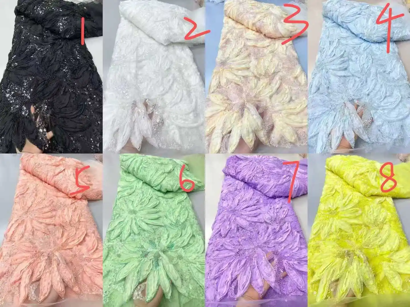 Luxurious African Groom Beaded Lace Fabric 2026 High-Quality Nigerian French Sequined Lace Fabric for Party Dresses