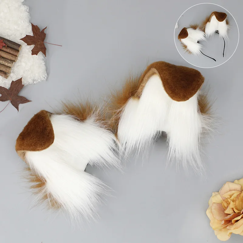 Rechargeable Plush Cat Ears Hair Accessory Cosplay Exhibition Movable Realistic Fox Ear Detachable Electric Headband Animal Ears image 5