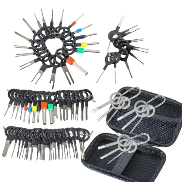 

Комплект для удаления автомобильных клемм, разъем для вилки проводов, экстрактор, инструмент для освобождения контактов, набор для извлечения обжимных клемм электрической проводки, авторемонт