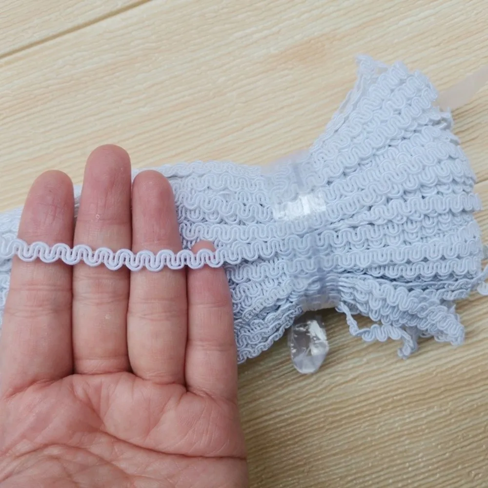 23M Length 5mm Width Lace Trim Dual Line Shiny Edge S-Shape Trim Colorful Design Gold Silver Color Handmade Craft Trim