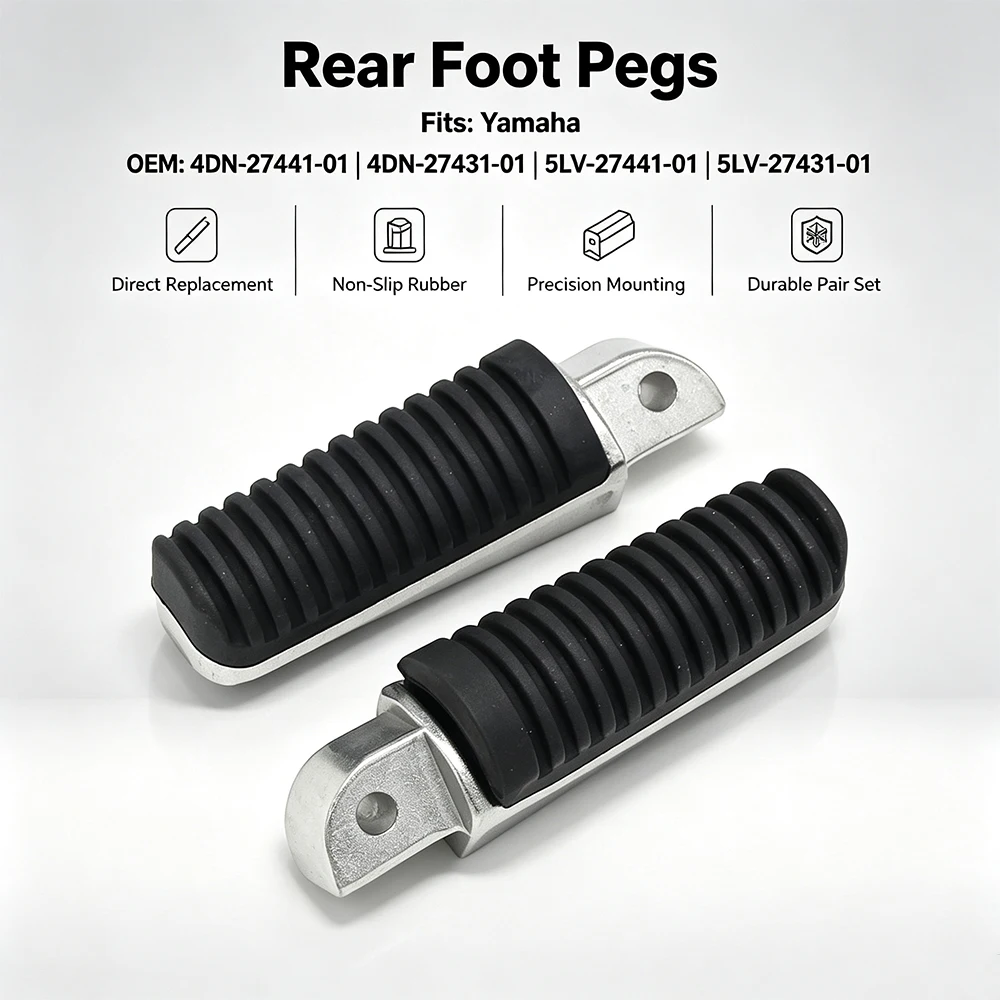 Motorcycle Rear Footrest Foot Pegs Pedals For Yamaha TDM900 TDM900A XJ6F XJ6N XJ6S XJ600 XJR400 FJ1200 FZ1-N FZ1N FZ1-S FZ1S 8MM