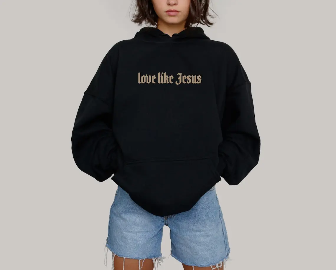 Love Like Jesus Hoodies Autumn Winter Christian Bible Men Women Hip Hop Pullover Comfortable Fleece Thick Warm Sweatshirts