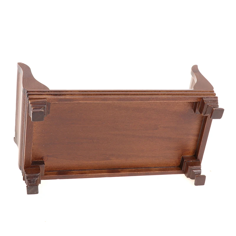 Łóżko pojedyncze do domku dla lalek 1:12, miniaturowe drewniane meble, akcesoria do domku dla lalek