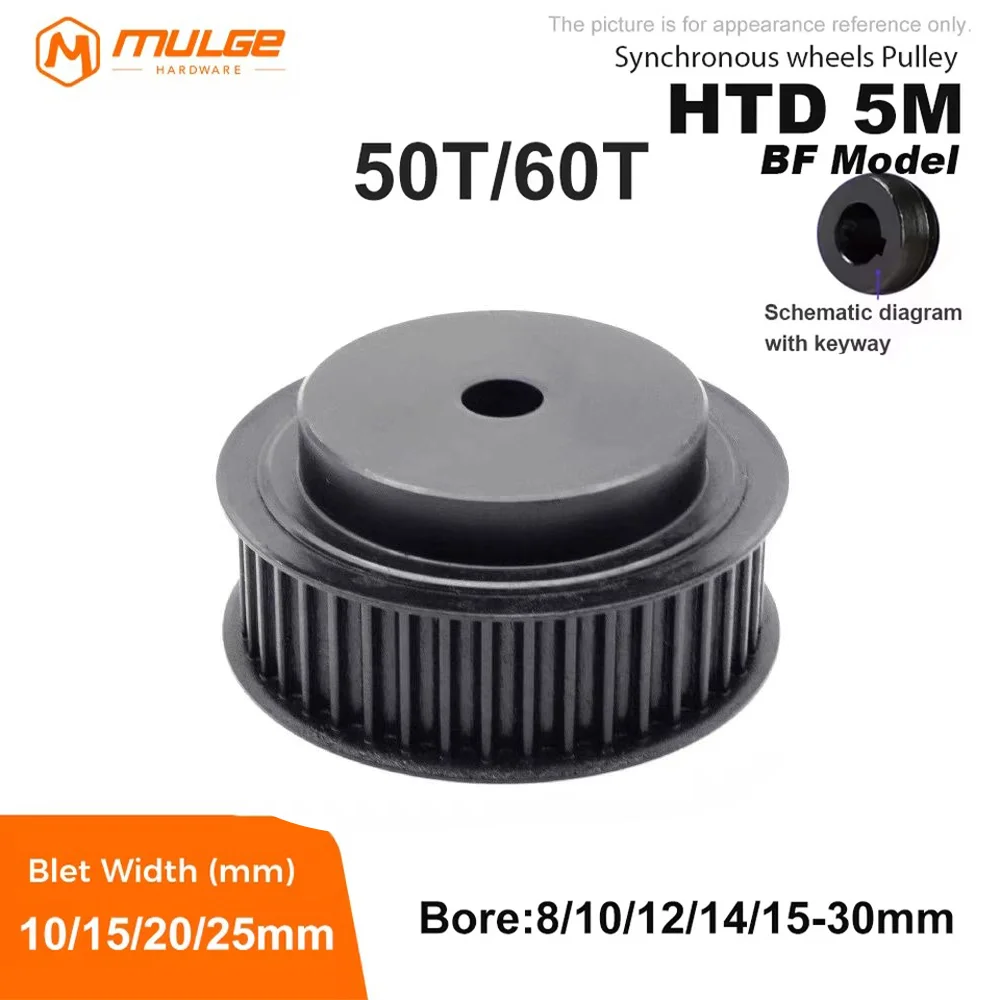 

HTD 5M 50Teeth 60Teeth Timing Pulley BF Type HTD 5M 50T 60T Synchronous Wheel Teeth Belt Width 10/15/20/25mm Bore 5-30mm