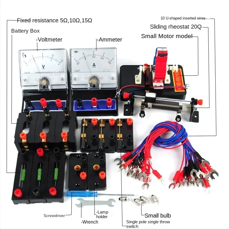 Junior High School Physical Electrical Demonstration Experiment Set Electrical Experimental Box Circuit Ammeter